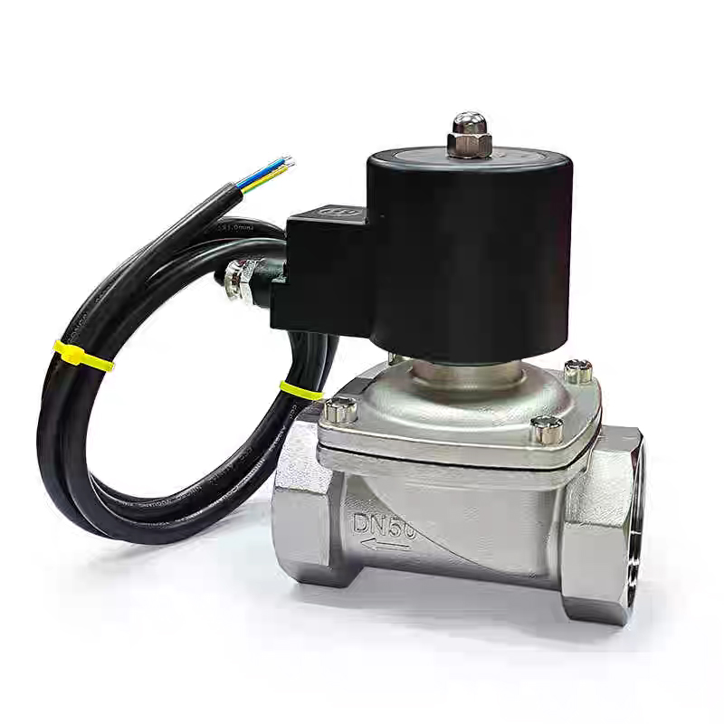 Energy Saving Solenoid Valve Heavy Duty Threaded Connection for Water Gas Oil Stainless Steel Diaphragm Solenoid Control Valve