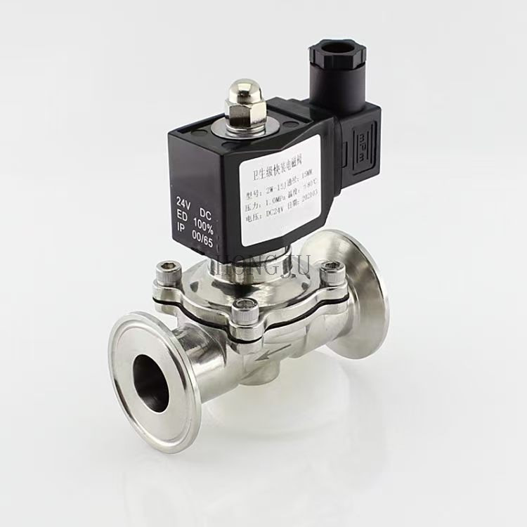 Quick Install Clamp Solenoid Valve Food Grade 304 Stainless Steel