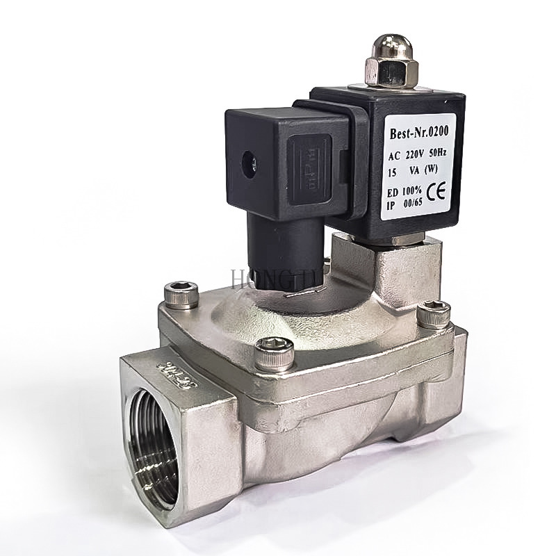 Slp Series Stainless Steel High Pressure Pilot Operated Normally Open Solenoid Valve Water Flow Control 