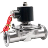2 Way Sanitary Stainless Steel Polished Pipeline Solenoid Water Valve 220V 24V