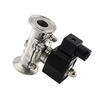 Food Grade Polished Solenoid Valve Quick-Fit Clamp Normally Closed Waterproof Control Valve