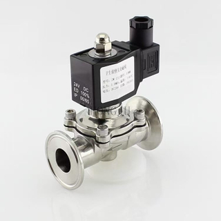 Quick Install Clamp Solenoid Valve Normally Closed Food Grade 304 Stainless Steel