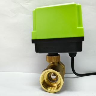 Mini Brass Electric Ball Valve Two-Wire Control Outdoor Waterproof