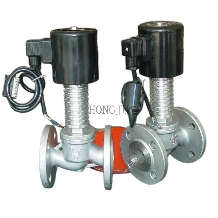 ZCG 304 Stainless Steel Flanged Solenoid Valve Explosion Proof High Temp Steam Thermal Oil